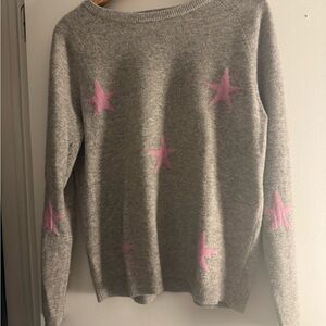 Philosophy Gray Sweater with Pink Stars